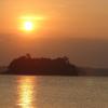 Sun set photo from sea beach of Andaman